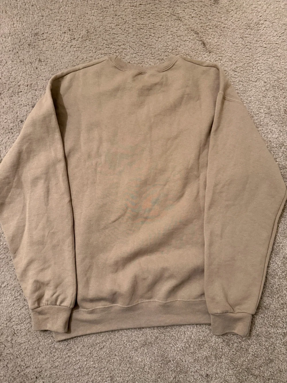 Bowery Supply Co. Men’s Tan Crewneck Sweatshirt with Picasso-Inspired Graphic